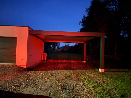 Installation de carport à Aire sur l'Adour, Mont-de-Marsan, BEL'PORTE Menuiserie