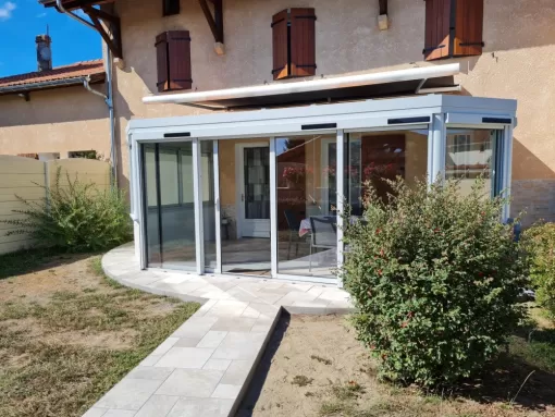 Véranda installée par Bel'Porte Menuiseries à Villeneuve de Marsan, Mont-de-Marsan, BEL'PORTE Menuiserie