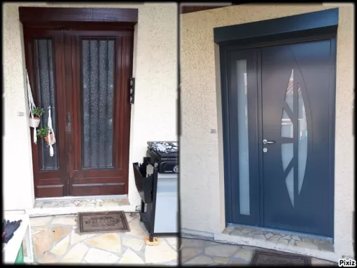 Petit avant/après réalisé par Bel Porte chez notre client de Dax, Mont-de-Marsan, BEL'PORTE Menuiserie